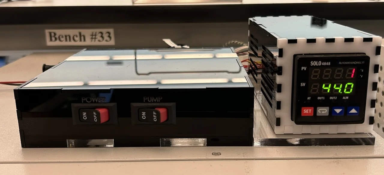 My work product: the calibration hardware I built and the automation software that runs it