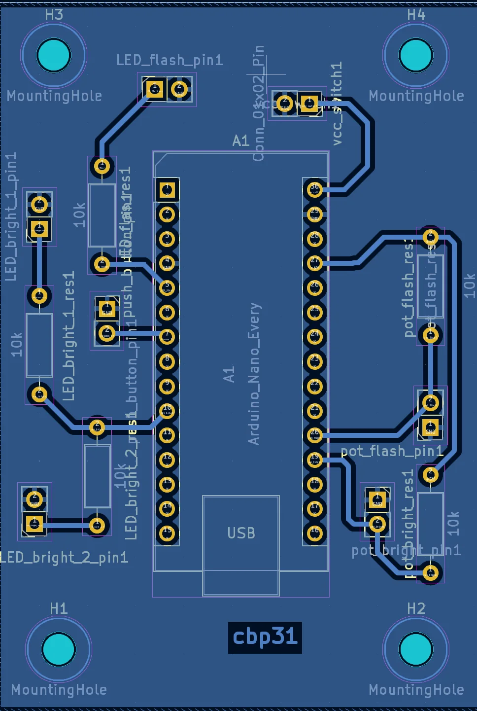 Schematic and board layout in KiCad