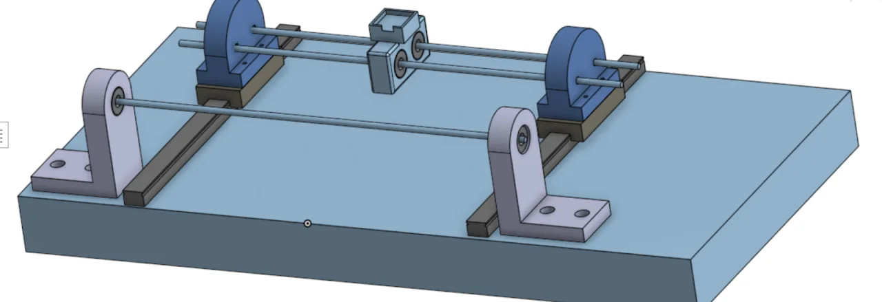 Horizontal winder: first CAD concept, revised dual-rail CAD, and the hand-operated rig winding a paper test lead
